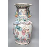 A 19th century Chinese famille rose vase 36cm