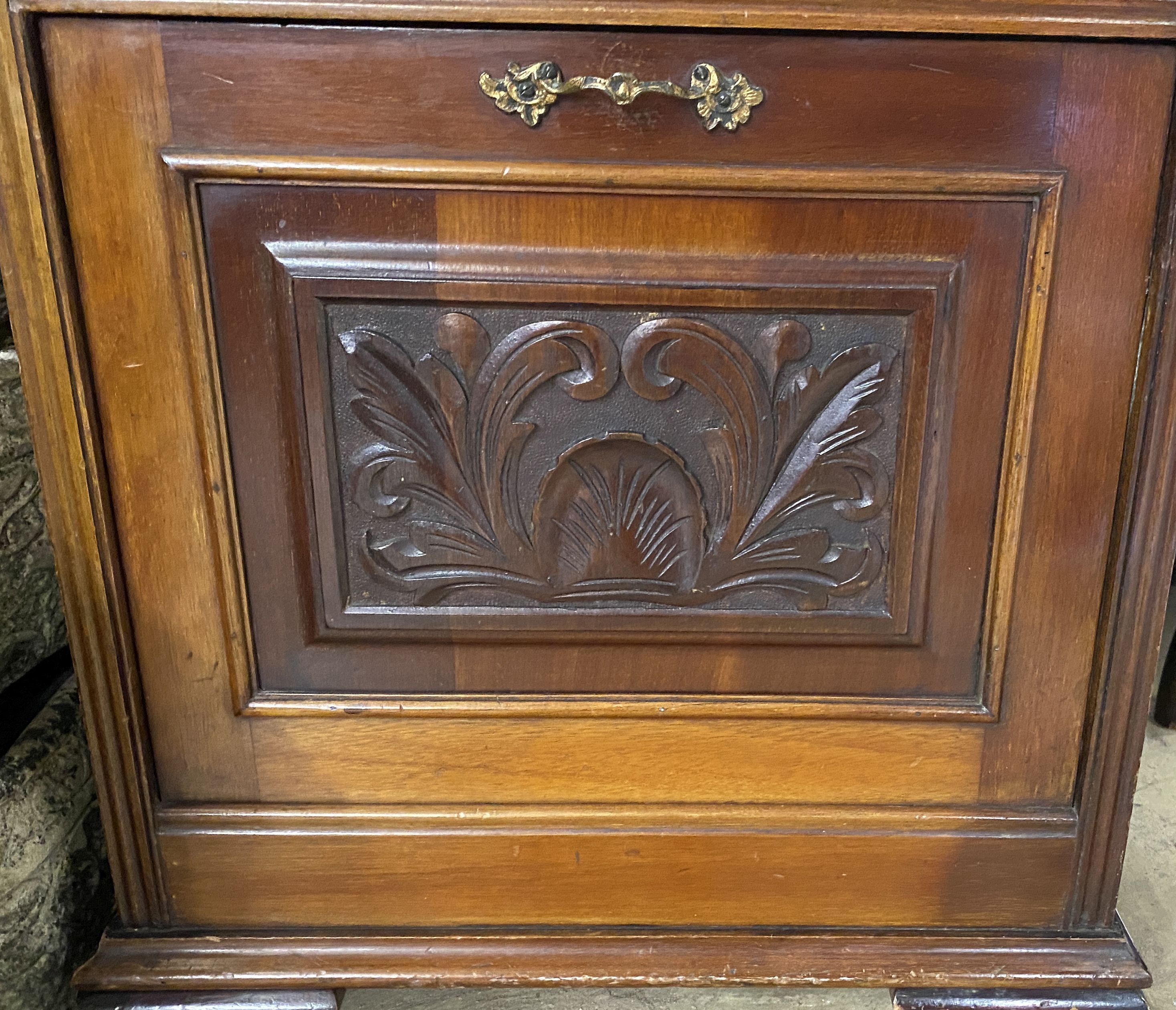 A Victorian mahogany music cabinet, width 46cm, depth 39cm, height 114cm - Image 3 of 3