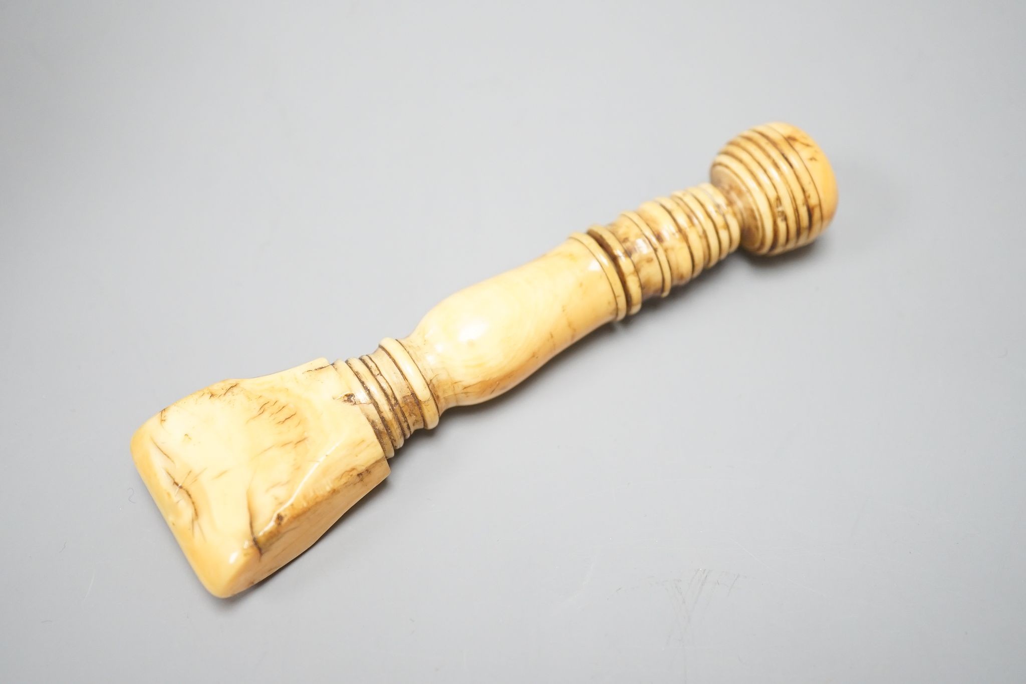 A Georgian marine ivory sail-maker's seam rubber,13 cms long. - Image 2 of 4