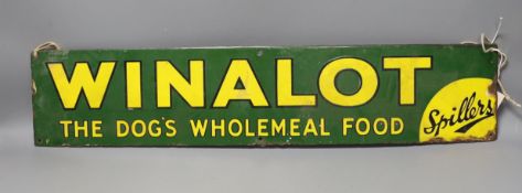 A Winalot enamelled sign 13x61cm