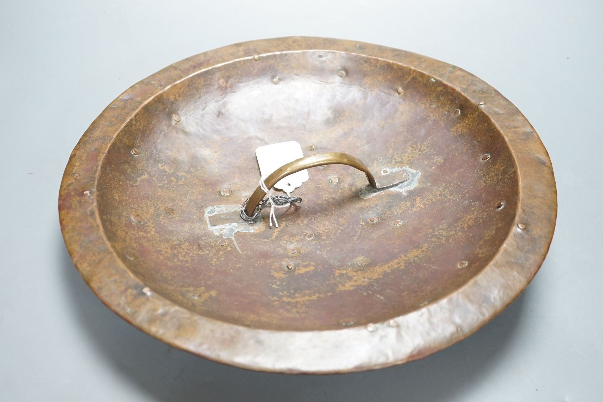 A Persian circular copper shield,35.5 cms diameter. - Image 3 of 3