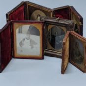 A 19th century cased Daguerreotype of a lady, six cased Ambrotype portraits and three 19th/20th