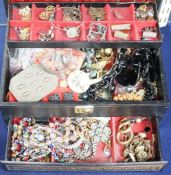 A quantity of assorted mainly costume jewellery, including Venetian style glass bead necklaces,