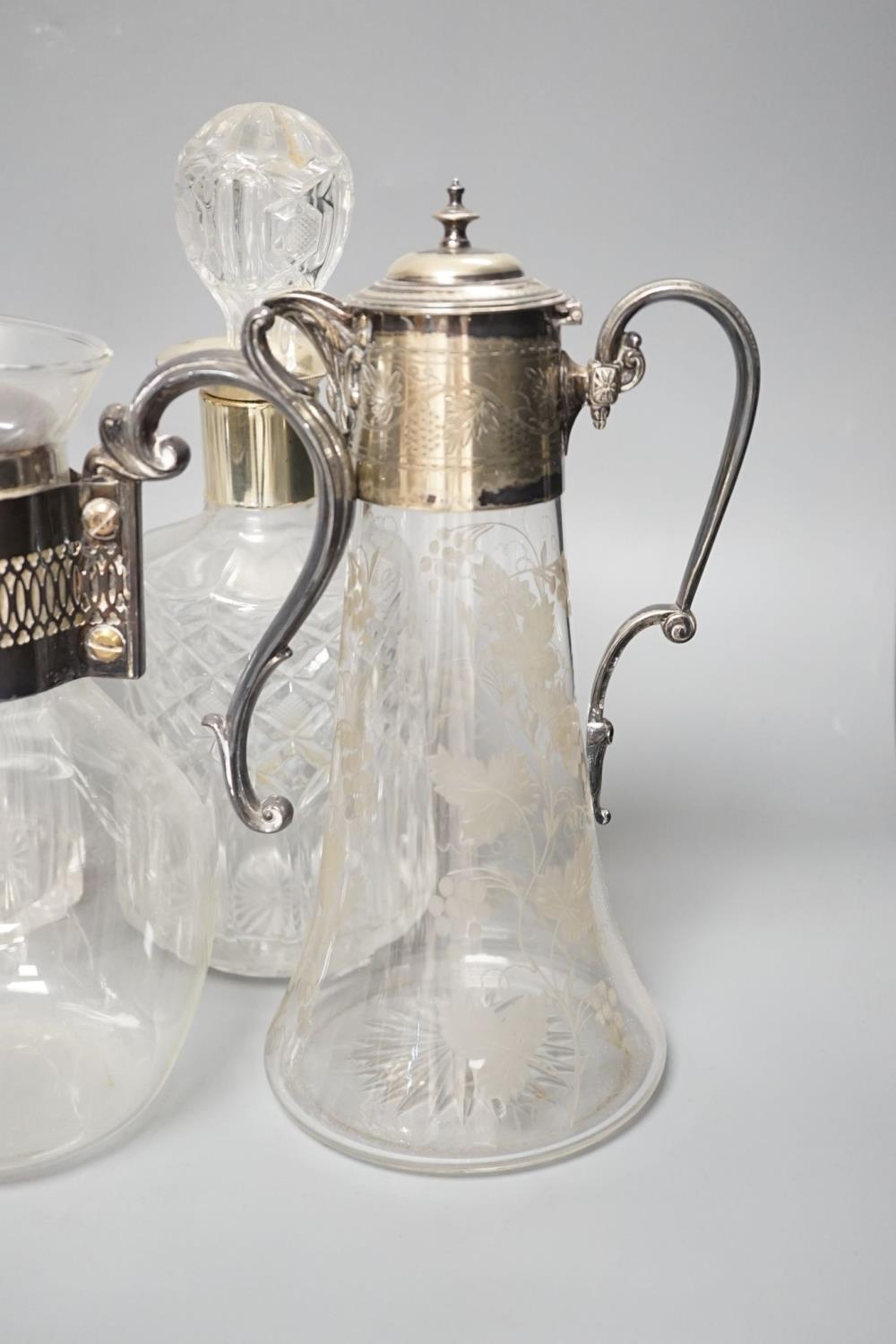 A Hukin and Heath claret jug and other decanters etc. - Image 5 of 9