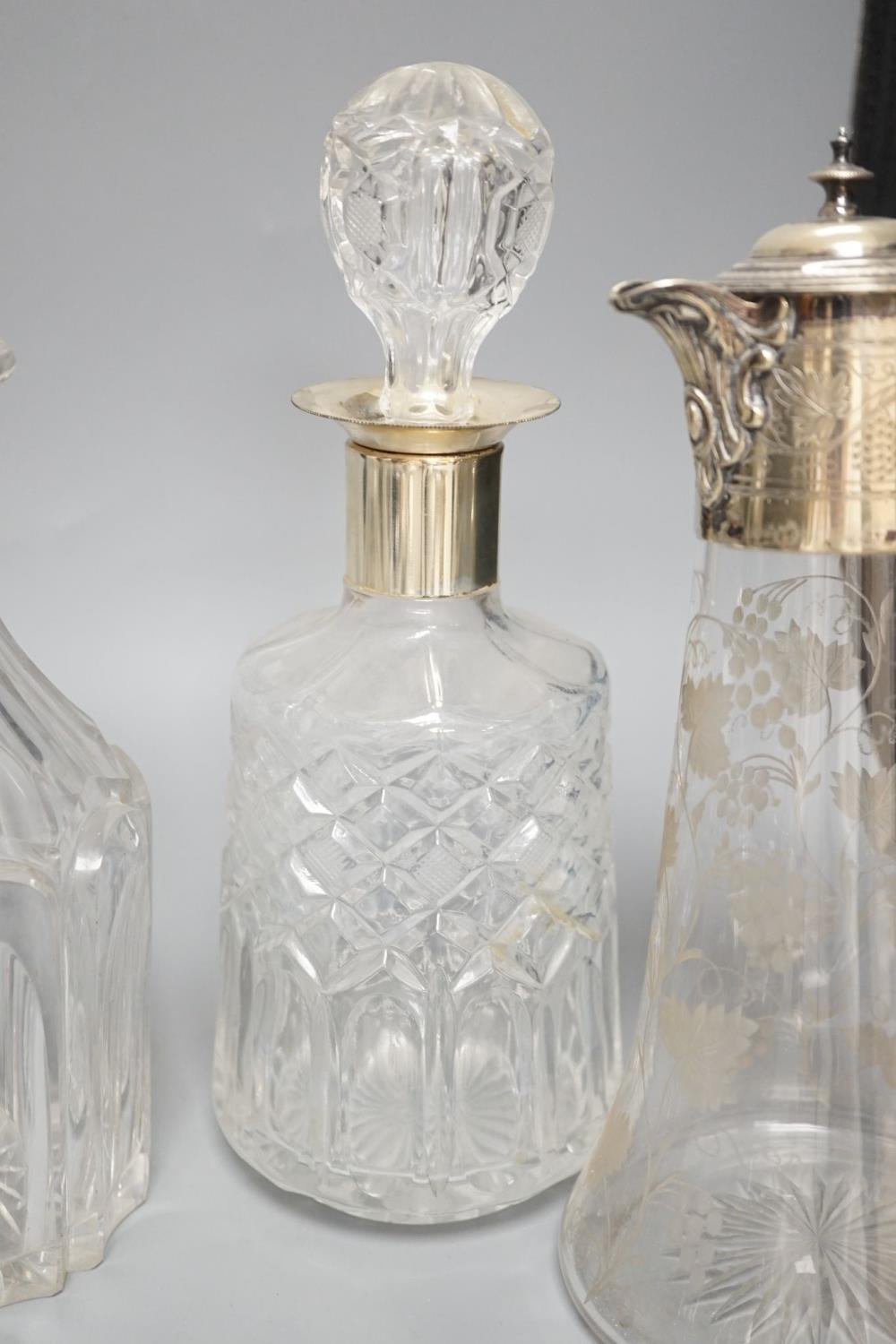 A Hukin and Heath claret jug and other decanters etc. - Image 6 of 9