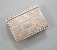 An early Victorian novelty silver vinaigrette, modelled as a book, Taylor & Perry, Birmingham, 1838,