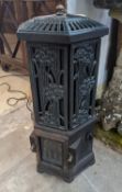 A Victorian style Esse Firemaster Solo hexagonal electric cast iron framed conservatory heater,