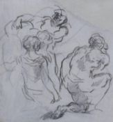 Antonio Dominico Gabbiani (1625-1726) Studies of classical figurestwo black crayon works on