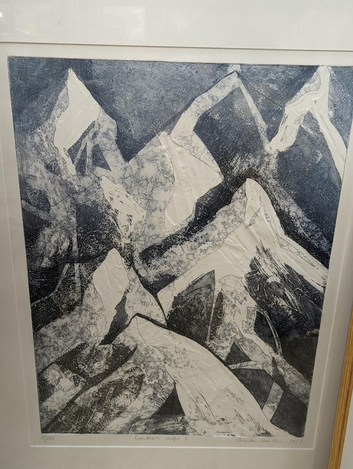 Brenda Harting, limited edition print, Southern Alps II, signed and dated 1987, 5/150, 60 x 45cm and - Image 3 of 3