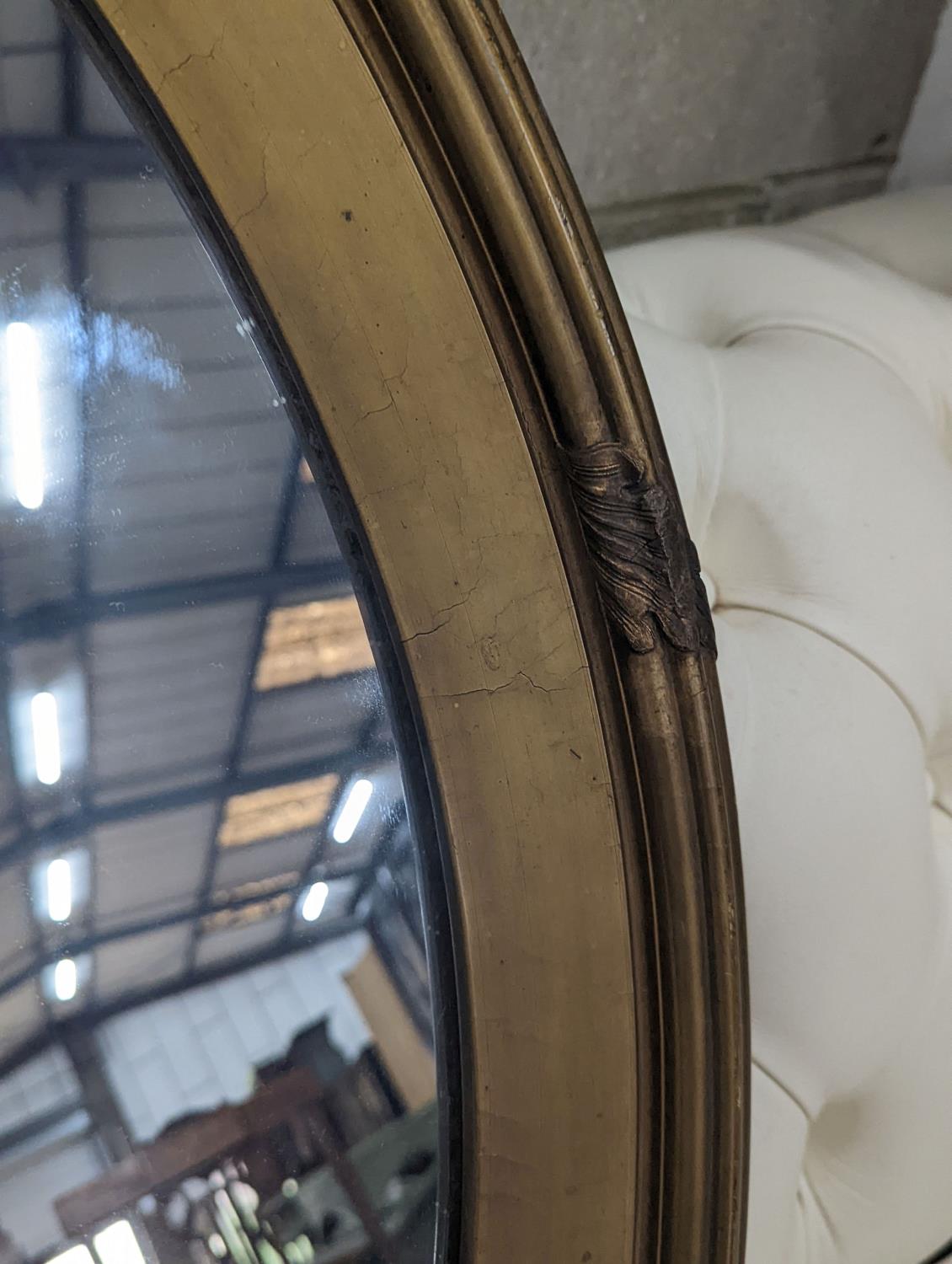 An Edwardian oval gilt framed wall mirror, width 72cm, height 87cm - Image 5 of 5