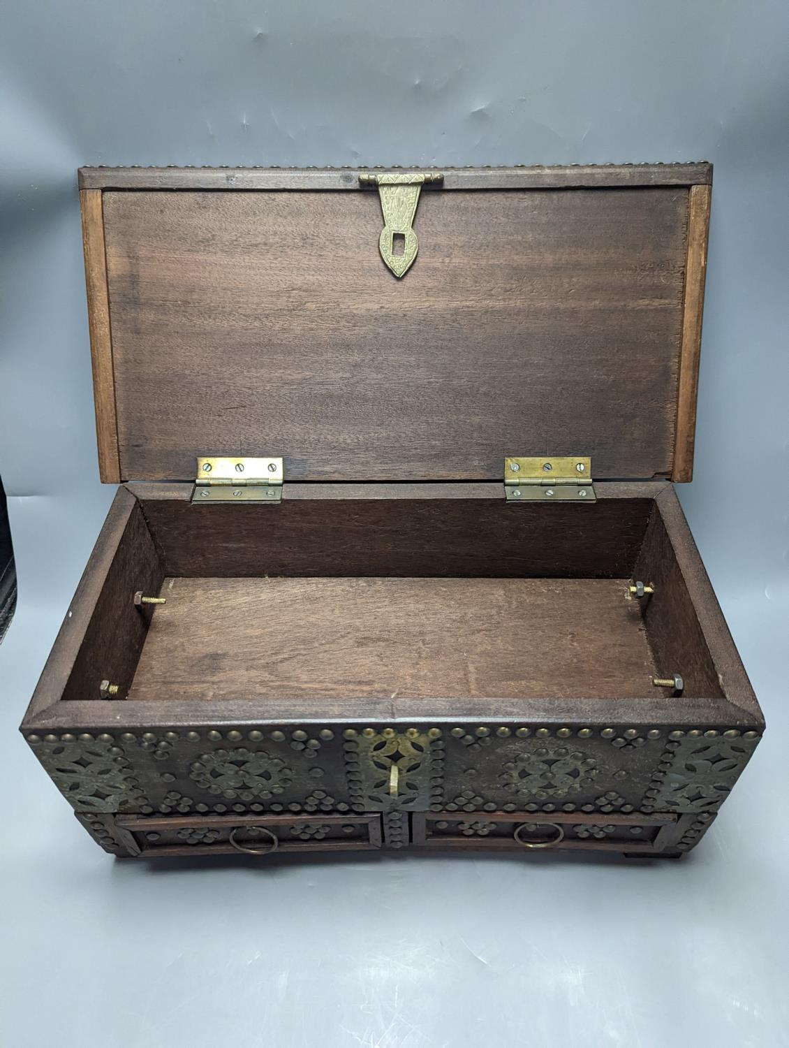 A miniature Zanzibar trunk 45cm - Image 2 of 4