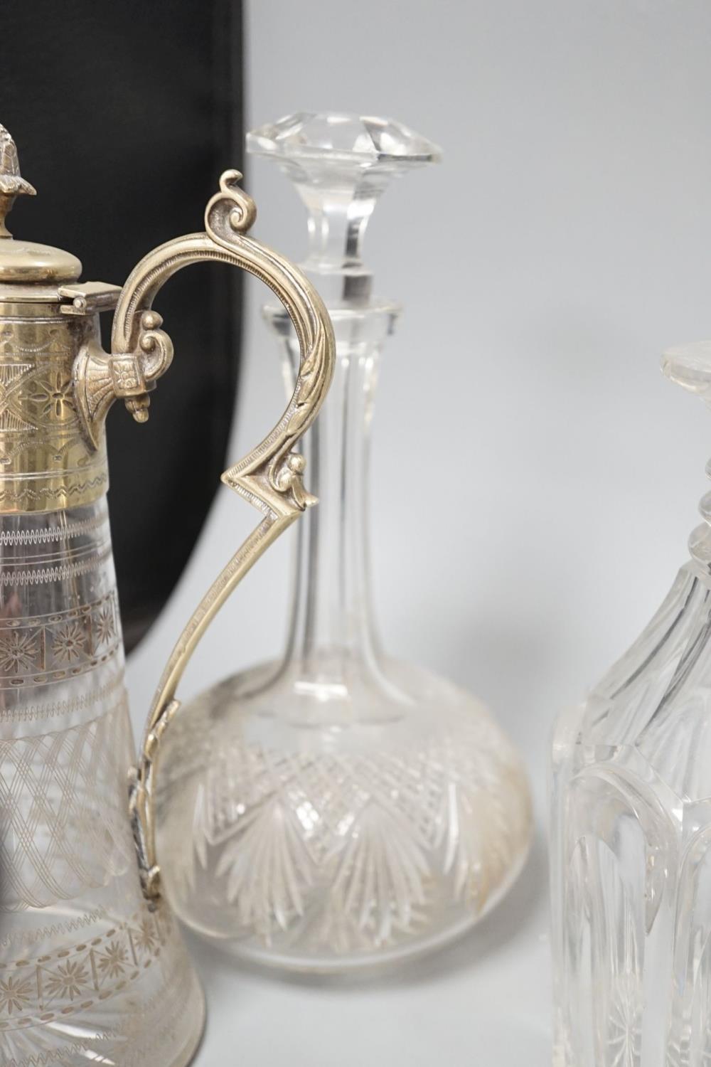 A Hukin and Heath claret jug and other decanters etc. - Image 8 of 9