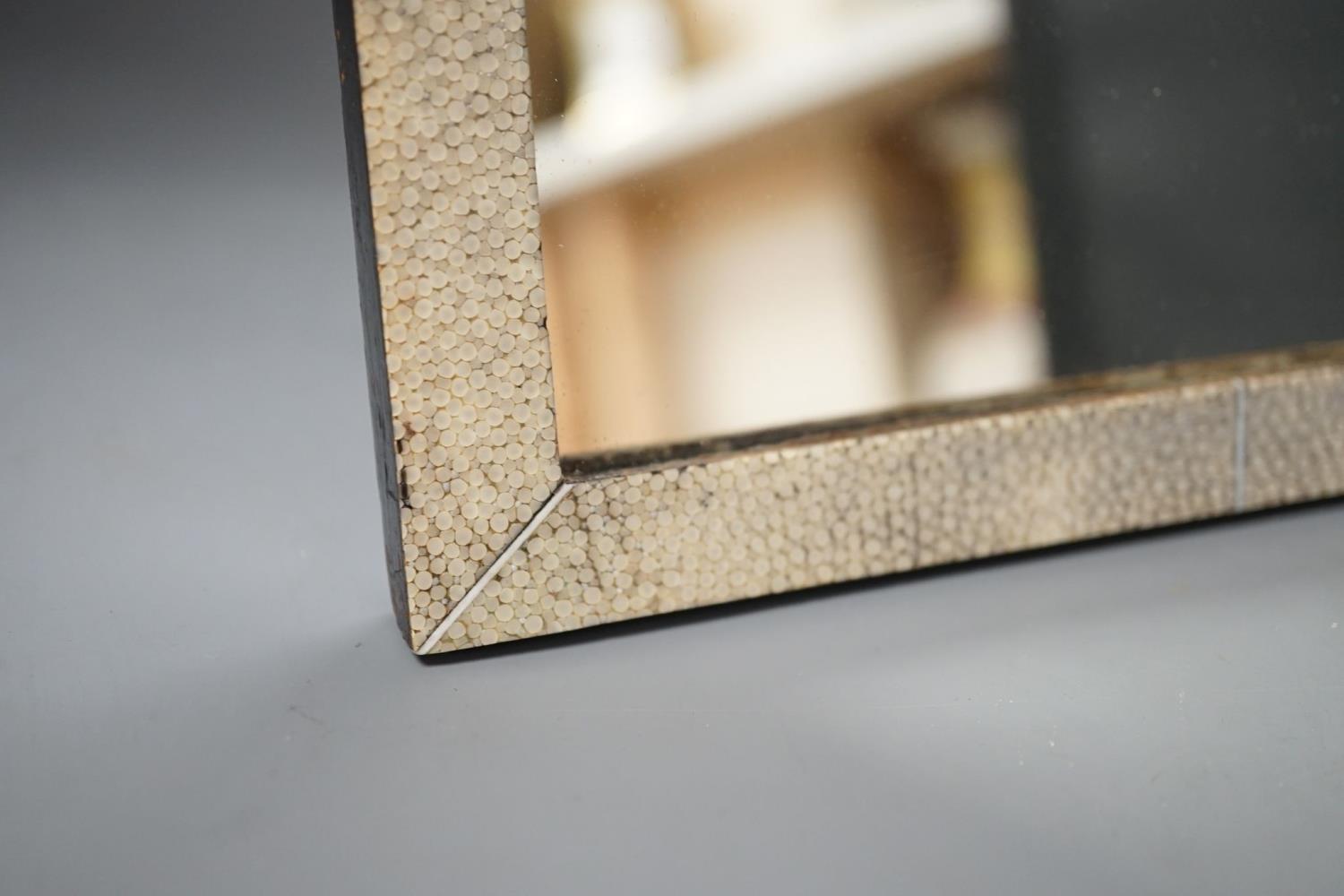 A shagreen veneered easel mirror c.1920's-1930's,50.5 cms high x 30 cms wide. - Image 2 of 5