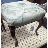 A Victorian upholstered dressing stool, width 46cm, depth 46cm, height 42cm