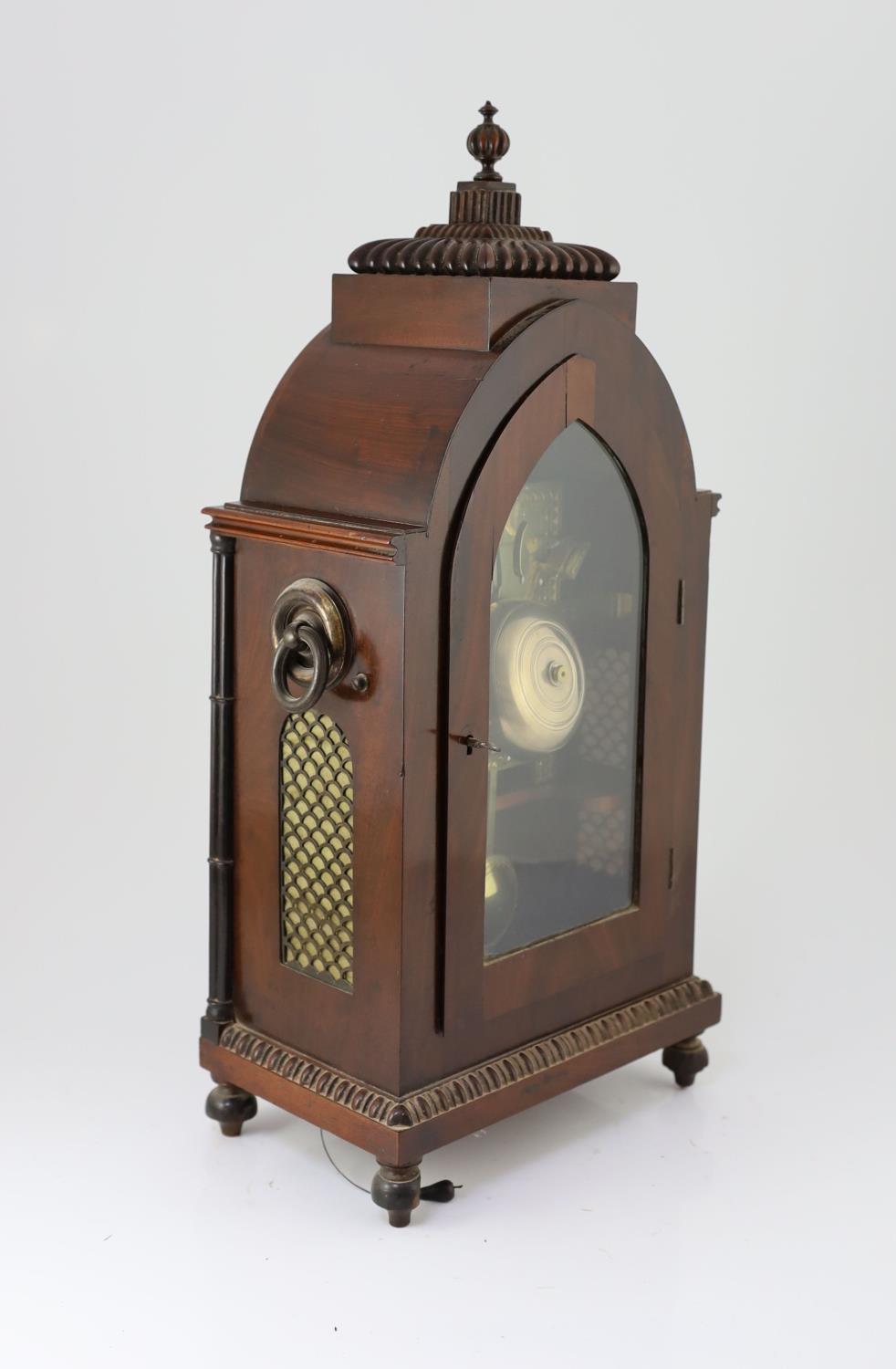 William Storer of London. A Regency parcel ebonised mahogany hour repeating bracket clock,with - Image 3 of 4