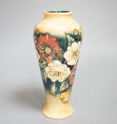 A Moorcroft vase, multi floral designed, signed E Bossons20.5 cms high.