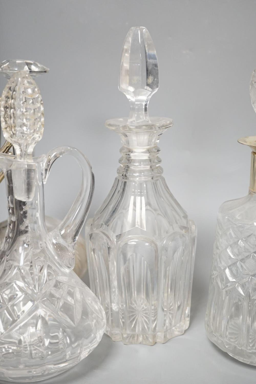 A Hukin and Heath claret jug and other decanters etc. - Image 7 of 9