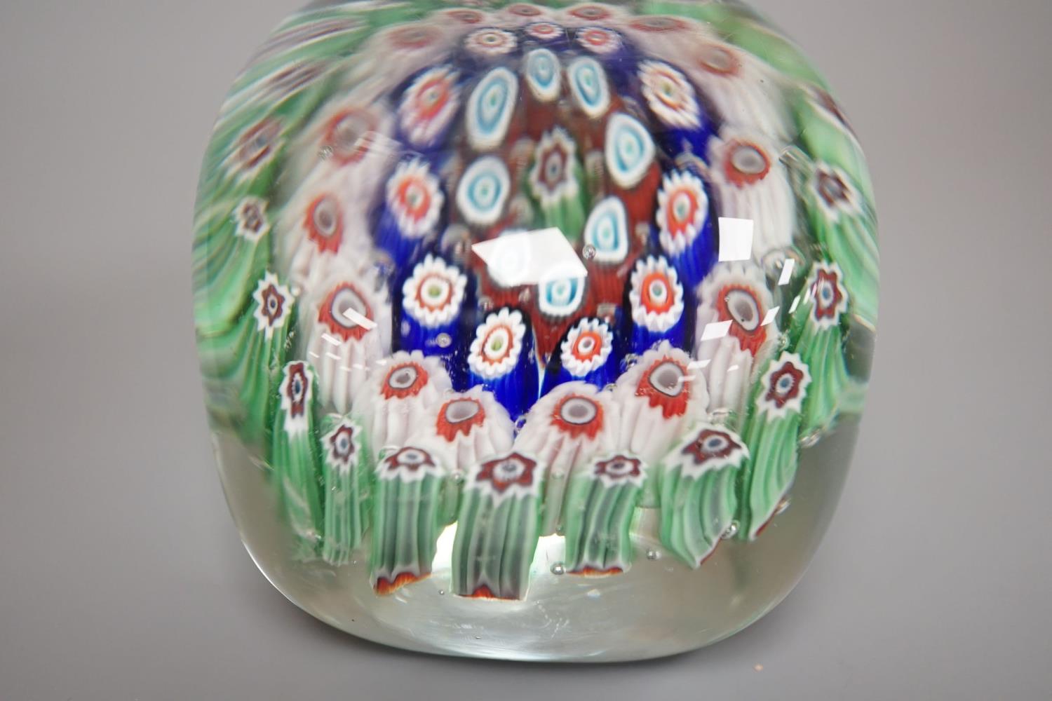 An unusual rectangular millefiori glass paperweight, probably Murano,9.4cm - Image 7 of 7