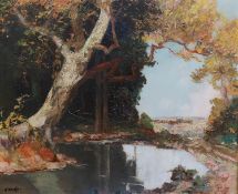 § § Constantin Kluge (French, 1912-2003) 'Le Lagon Forestier'oil on canvassigned with label