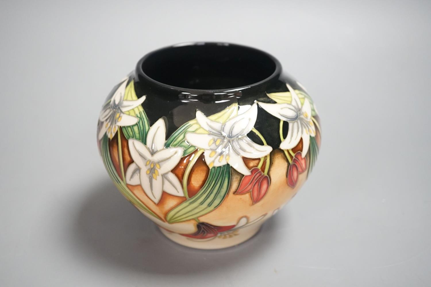 A Moorcroft squat limited edition vase signed Angi Davenport,11 cms high. - Image 2 of 5