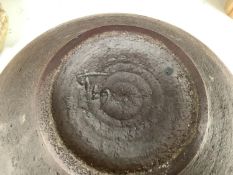 Attributed to Gwilyn Thomas, a studio pottery bowl. Diameter 31cm, incised mark and date ‘69’