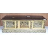 A Thai Buddhist sutra holder,67 cms wide x 21 cms high.