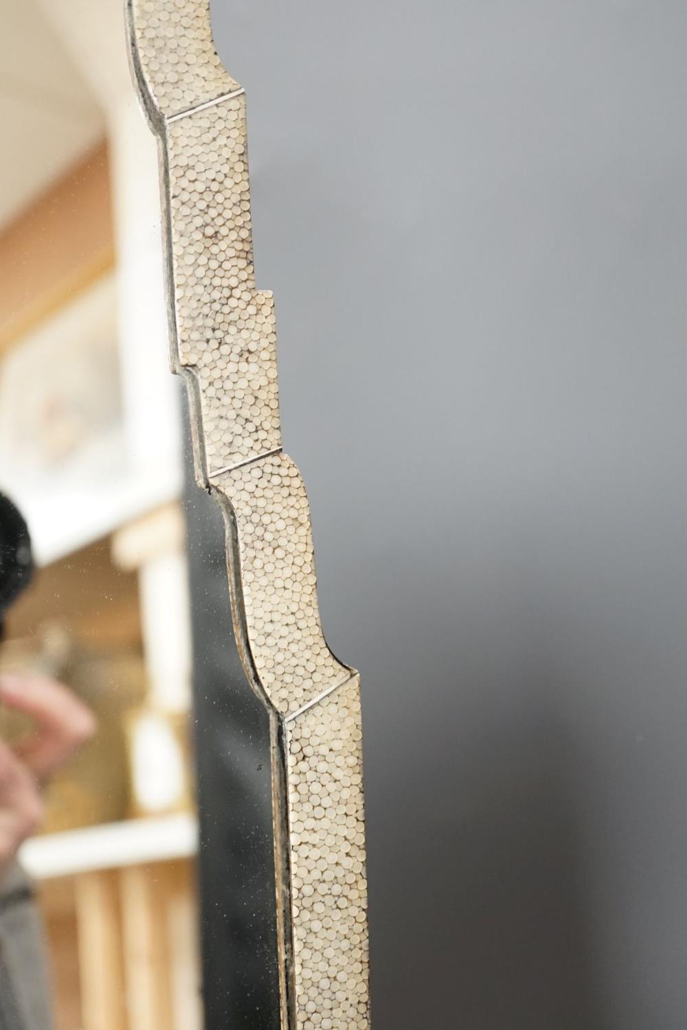 A shagreen veneered easel mirror c.1920's-1930's,50.5 cms high x 30 cms wide. - Image 3 of 5