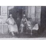 Clive McCartney, pencil, on paper, 'The Open Door, Tangiers, 24 x 33cm