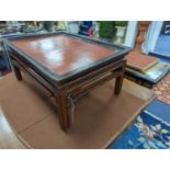 A Chinese rectangular lacquer low table, width 73cm, depth 52cm, height 33cm