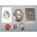 Five Victorian Royal Family photographic miniature enamelled plaques by Alexander Lamont