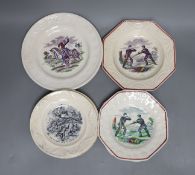 A group of mid-19th century Staffordshire rifle brigade and Crimean war commemorative nursery