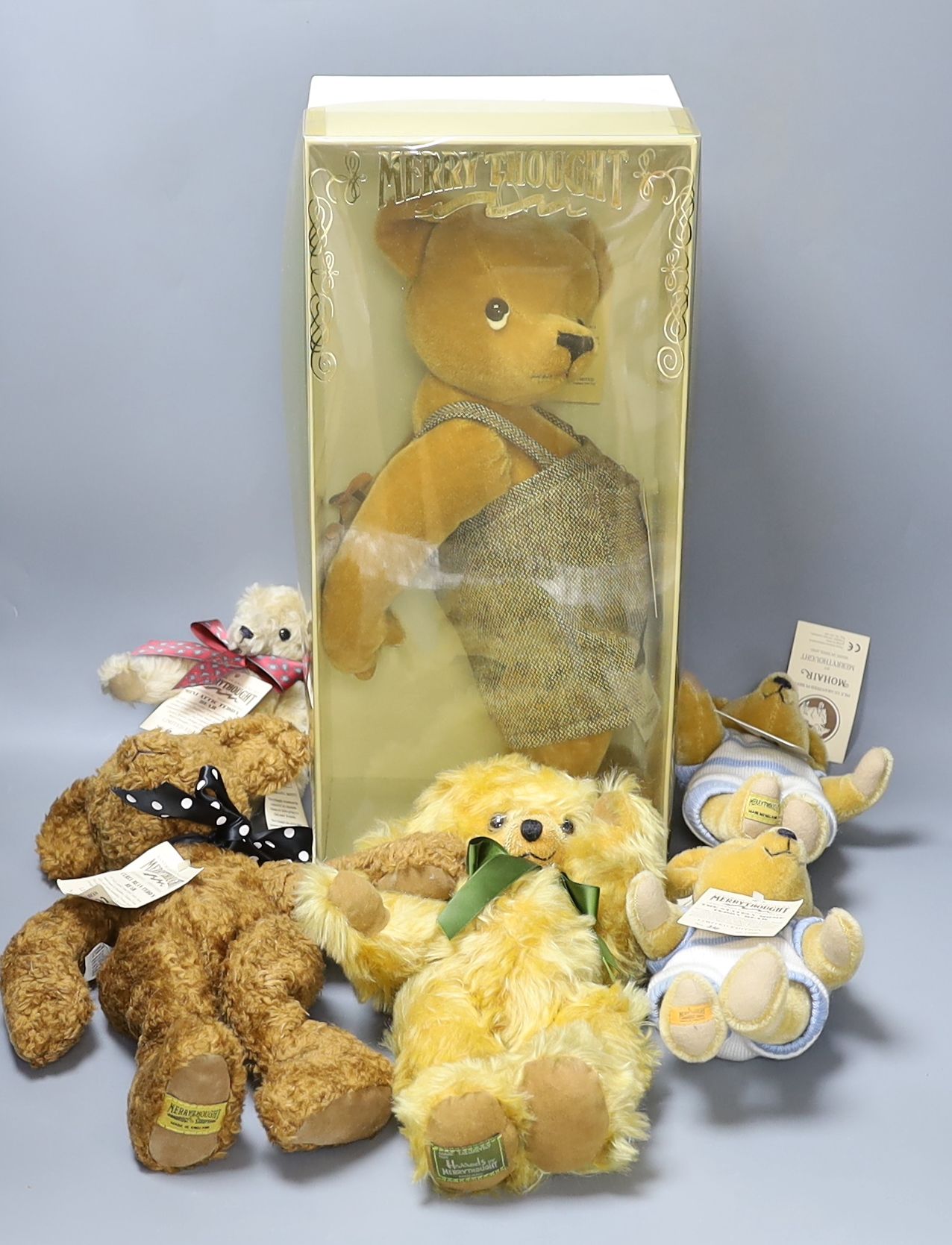Three boxed limited edition Merrythought with five other limited edition Merrythought Bears