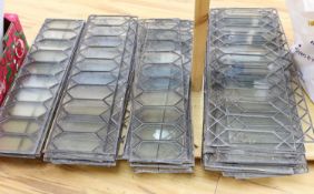 40 assorted leaded glass panels