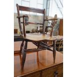 A Victorian elm and beech Windsor elbow chair, width 50cm, depth 43cm, height 84cm