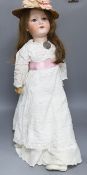 An Armand Marseille 390 large bisque doll 67cm
