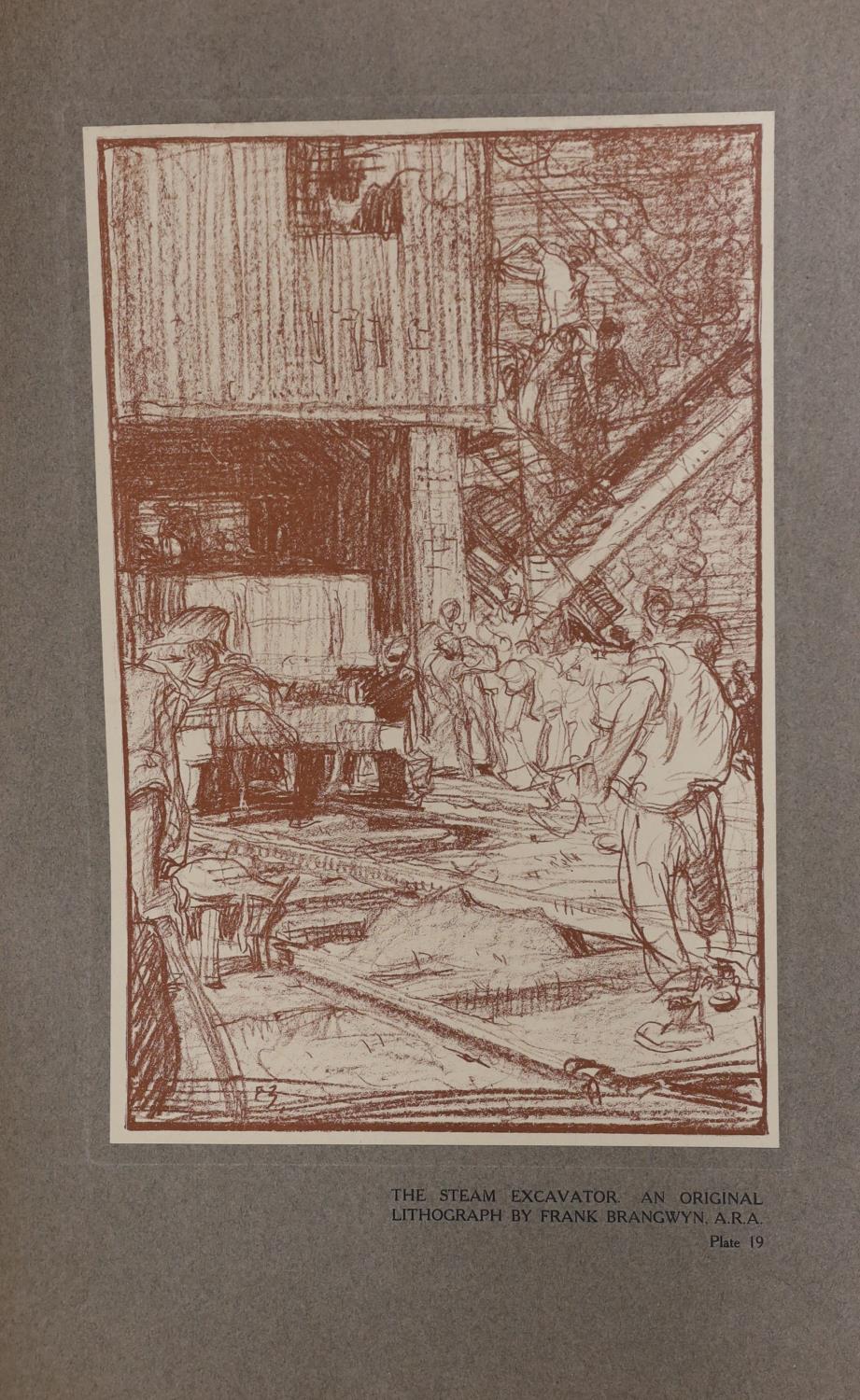 ° ° Brangwyn, F. A Book of Bridges, limited edition no.32 of 75, with the original lithograph, - Image 5 of 8