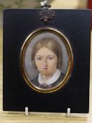 Mrs Scott of Perth (19th C.), watercolour on ivory, miniature of Mary Knottespad-Fostercue, c.