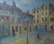 Otto Von Muller, oil on canvas, French street scene, signed, 53 x 64cm