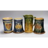 Three Royal Doulton stoneware rifle club commemorative mugs, early 20th century for Kensington rifle