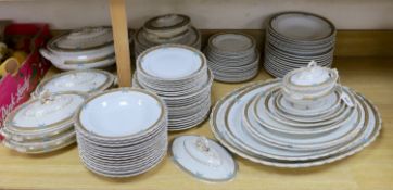 A late Victorian opaque porcelain dinner service