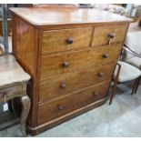 A Victorian mahogany chest of drawers, width 122cm, depth 55cm, height 120cm
