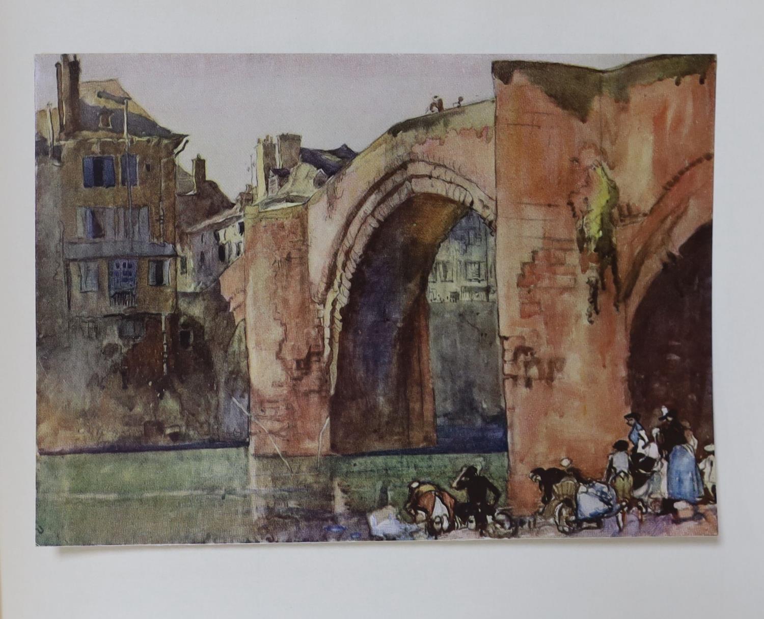 ° ° Brangwyn, F. A Book of Bridges, limited edition no.32 of 75, with the original lithograph, - Image 7 of 8