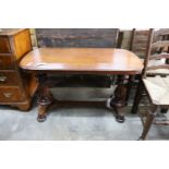 A late Victorian rectangular mahogany centre table, width 105cm, depth 56cm, height 62cm