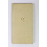 ° ° Golden Cockerel Press - Gill, Eric - The Lord’s Song. A Sermon, one of 500, cream buckram,