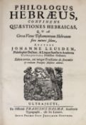 ° ° Leusden, Johanne - Philologus Hebraeus, continens Quaestiones Hebraicas ... editio tertia ...