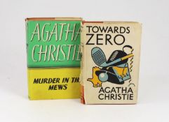 ° ° Christie, Agatha - Towards Zero, 1st edition, 8vo, cloth, in torn, unclipped d/j, ownership