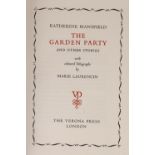 ° ° Mansfield, Katherine - The Garden Party, one of 1200, illustrated by Marie Laurencin, 4to,