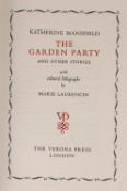 ° ° Mansfield, Katherine - The Garden Party, one of 1200, illustrated by Marie Laurencin, 4to,