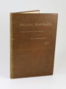 ° ° Rothenstein, William - English Portraits, a series of Lithographed Drawings - limited ed. one of