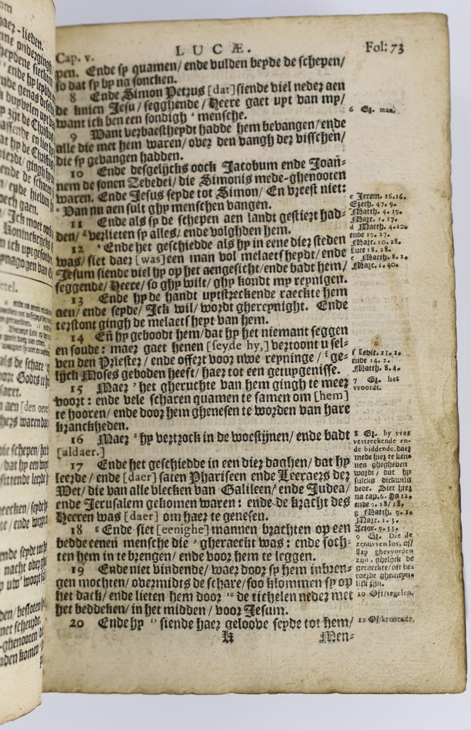 ° ° New Testament - The New Testament in Dutch, lacking title, 8vo, rebound contemporary Dutch black - Image 4 of 4